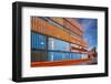 New Zealand, South Island, Christchurch, cargo container buildings-Walter Bibikow-Framed Photographic Print