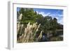 New Zealand, South Island, Christchurch, punting on the Avon River-Walter Bibikow-Framed Photographic Print