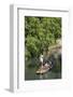 New Zealand, South Island, Christchurch, punting on the Avon River-Walter Bibikow-Framed Photographic Print