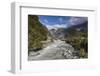 New Zealand, South Island, Fox Glacier Village, Fox Glacier hikers along Fox River-Walter Bibikow-Framed Photographic Print