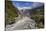 New Zealand, South Island, Fox Glacier Village, Fox Glacier hikers along Fox River-Walter Bibikow-Stretched Canvas