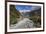 New Zealand, South Island, Fox Glacier Village, Fox Glacier hikers along Fox River-Walter Bibikow-Framed Premium Photographic Print