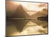 New Zealand, South Island, Milford Sound, Mitre Peak at Sunset-Dominic Webster-Mounted Photographic Print