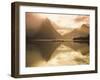 New Zealand, South Island, Milford Sound, Mitre Peak at Sunset-Dominic Webster-Framed Photographic Print