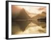 New Zealand, South Island, Milford Sound, Mitre Peak at Sunset-Dominic Webster-Framed Photographic Print