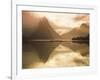 New Zealand, South Island, Milford Sound, Mitre Peak at Sunset-Dominic Webster-Framed Photographic Print