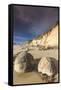 New Zealand, South Island, Otago, Moeraki, Moeraki Boulders, dawn-Walter Bibikow-Framed Stretched Canvas