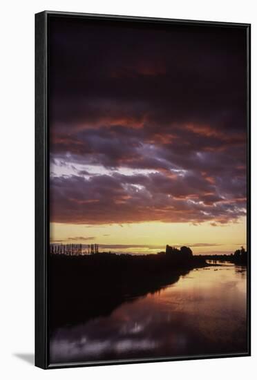 New Zealand Sunset-Charles Bowman-Framed Photographic Print