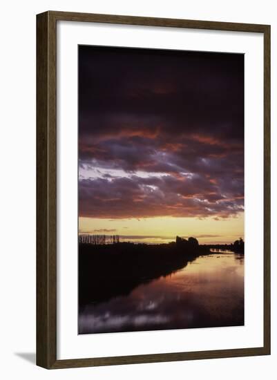 New Zealand Sunset-Charles Bowman-Framed Photographic Print
