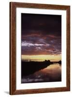 New Zealand Sunset-Charles Bowman-Framed Photographic Print