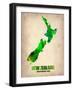 New Zealand Watercolor Map-NaxArt-Framed Art Print