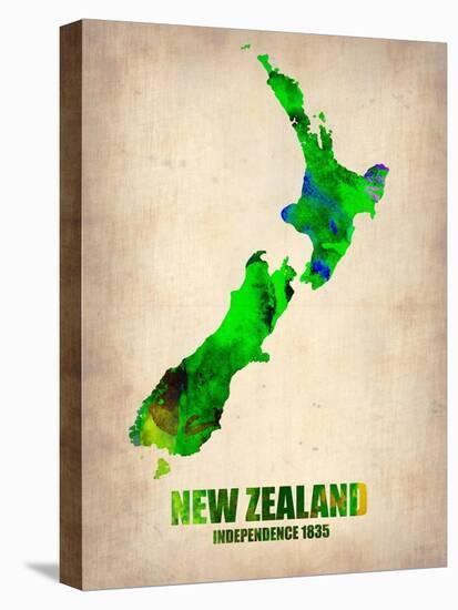 New Zealand Watercolor Map-NaxArt-Stretched Canvas