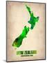 New Zealand Watercolor Map-NaxArt-Mounted Premium Giclee Print
