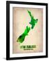 New Zealand Watercolor Map-NaxArt-Framed Art Print