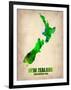 New Zealand Watercolor Map-NaxArt-Framed Art Print