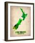 New Zealand Watercolor Map-NaxArt-Framed Art Print