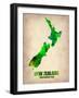 New Zealand Watercolor Map-NaxArt-Framed Art Print