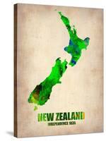 New Zealand Watercolor Map-NaxArt-Stretched Canvas