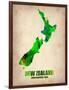 New Zealand Watercolor Map-NaxArt-Framed Art Print