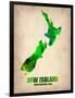 New Zealand Watercolor Map-NaxArt-Framed Art Print