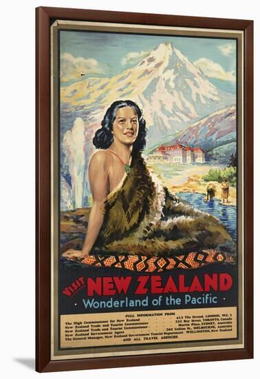 New Zealand Wonderland of the Pacific-null-Framed Giclee Print