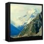 New Zealandsnow-Capped Mountain in New Zealand-George Silk-Framed Stretched Canvas