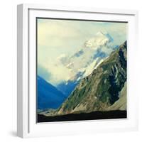 New Zealandsnow-Capped Mountain in New Zealand-George Silk-Framed Photographic Print