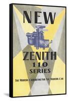 New Zenith Carburetor-null-Framed Stretched Canvas