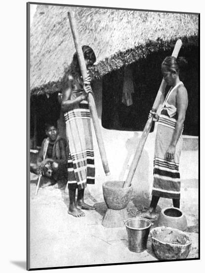 Newar Women Pounding Grain, Nepal, 1936-Ewing Galloway-Mounted Giclee Print