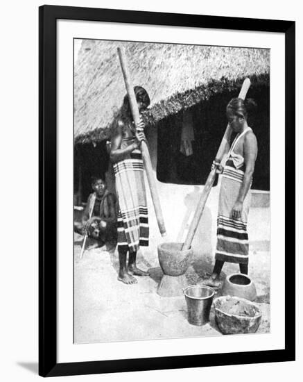 Newar Women Pounding Grain, Nepal, 1936-Ewing Galloway-Framed Giclee Print