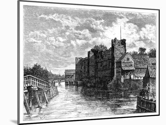 Newark Castle and the River Trent, Newark-On-Trent, Nottinghamshire, 1900-null-Mounted Giclee Print