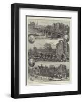 Newark Castle Public Gardens and Gilstrap Free Library-null-Framed Giclee Print