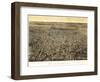 Newark, New Jersey - Panoramic Map-Lantern Press-Framed Art Print