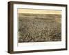 Newark, New Jersey - Panoramic Map-Lantern Press-Framed Art Print