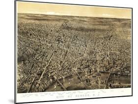 Newark, New Jersey - Panoramic Map-Lantern Press-Mounted Art Print