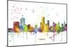 Newark New Jersey Skyline MCLR 1-Marlene Watson-Mounted Giclee Print