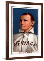 Newark, NJ, Neward Eastern League, Larry Schlafly, Baseball Card-Lantern Press-Framed Art Print