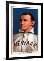 Newark, NJ, Neward Eastern League, Larry Schlafly, Baseball Card-Lantern Press-Framed Art Print