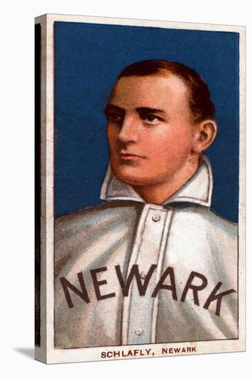 Newark, NJ, Neward Eastern League, Larry Schlafly, Baseball Card-Lantern Press-Stretched Canvas