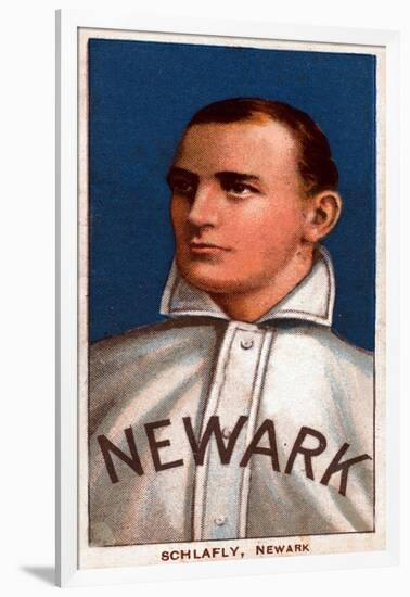 Newark, NJ, Neward Eastern League, Larry Schlafly, Baseball Card-Lantern Press-Framed Art Print