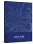 Newark, United States of America Blue Map-null-Stretched Canvas