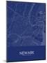 Newark, United States of America Blue Map-null-Mounted Poster