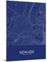 Newark, United States of America Blue Map-null-Mounted Poster