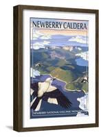 Newberry Caldera - Lava Lands, Oregon-Lantern Press-Framed Art Print