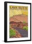 Newberry National Volcanic Monument, Lava Butte-Lantern Press-Framed Art Print