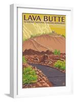 Newberry National Volcanic Monument, Lava Butte-Lantern Press-Framed Art Print
