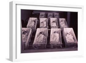 Newborns in the a Nursery of Provident Hospital in Chicago, Illinois, 1942-null-Framed Photo