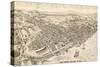 Newburgh, New York - Panoramic Map-Lantern Press-Stretched Canvas