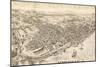 Newburgh, New York - Panoramic Map-Lantern Press-Mounted Art Print