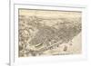 Newburgh, New York - Panoramic Map-Lantern Press-Framed Art Print